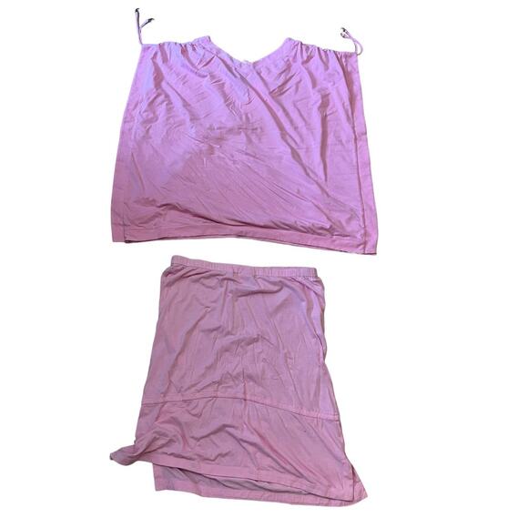 Juicy Couture Pink two piece pink swim cover up size xl with gold accents - Picture 2 of 10